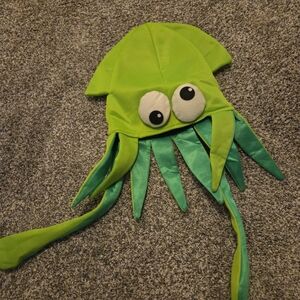 Novelty Green Squid With Long Tentacles Party Hat Cap Costume Accessory Splatoon